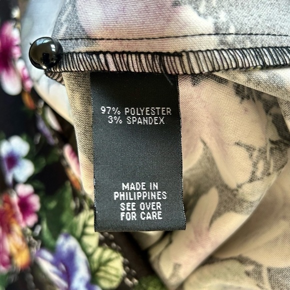 New Vintage A. Byer Halter floral scalloped party flower Y2K mini Dress M - Picture 6 of 7